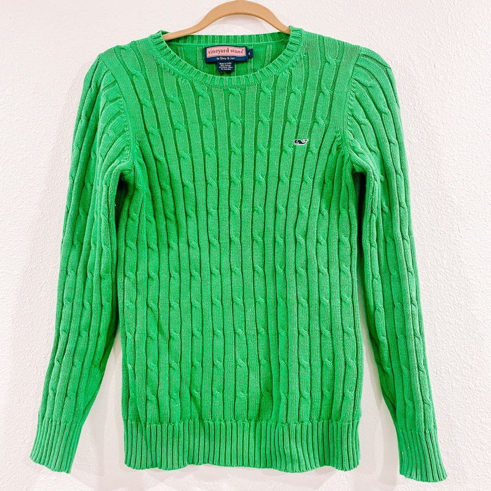 Green vineyard vines sweater